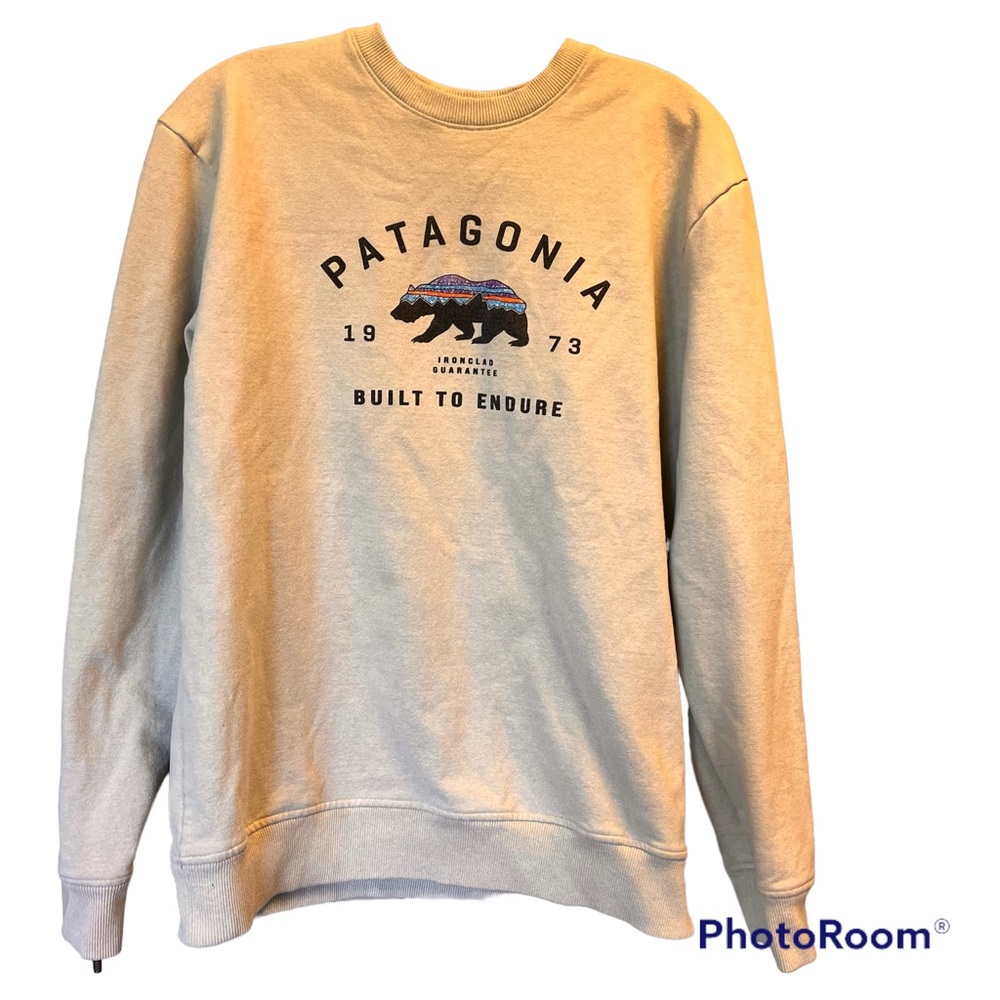 Patagonia Gray Sweatshirt with Bear Graphic